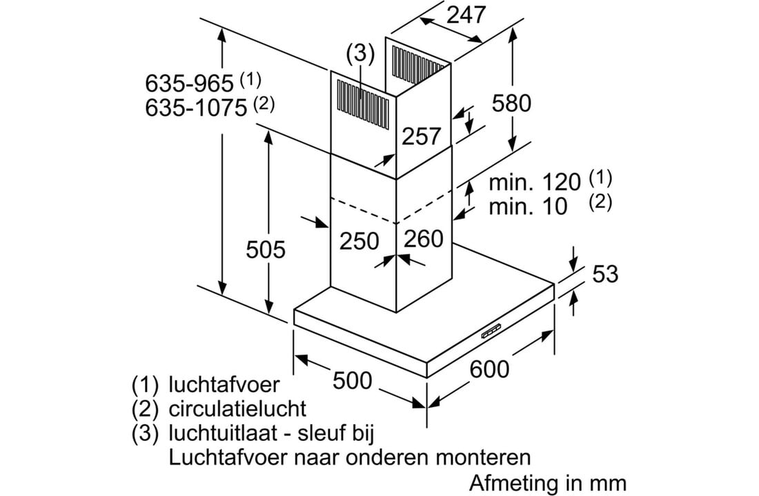Bosch DWB64BC50 - Wandschouw afzuigkap
