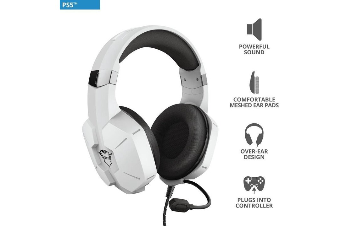 Trust GXT 323W Zwart/Wit - Gaming headset