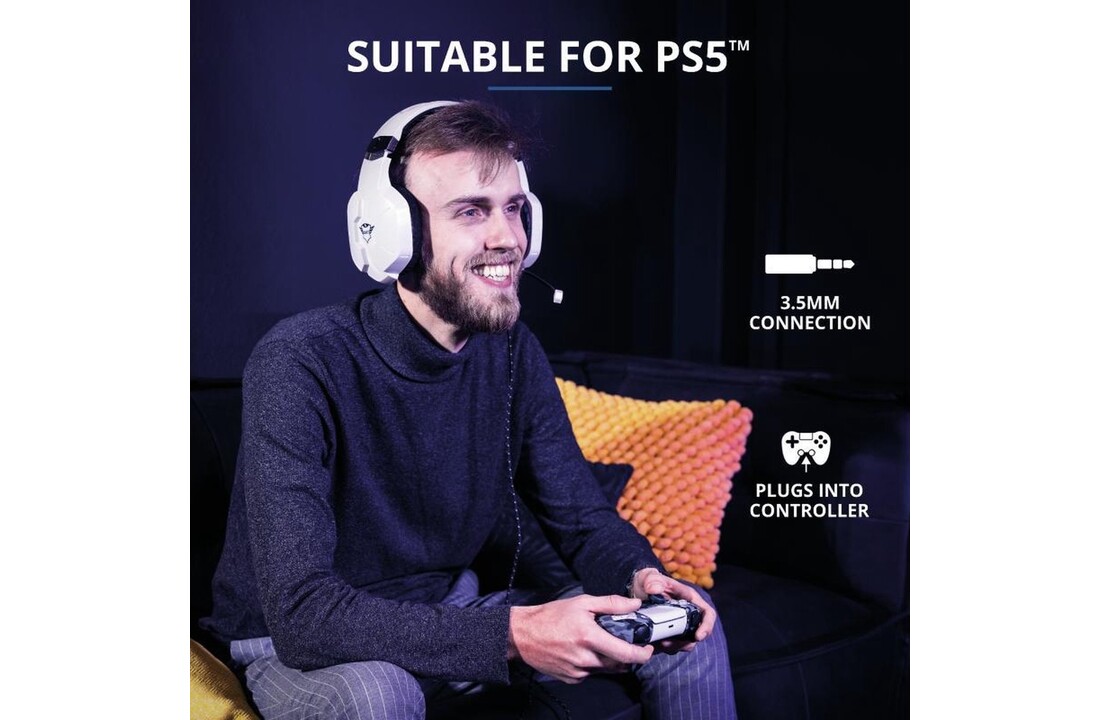 Trust GXT 323W Zwart/Wit - Gaming headset