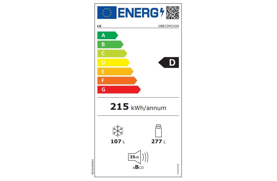 LG GBB72MCVGN - Koel-vriescombinatie