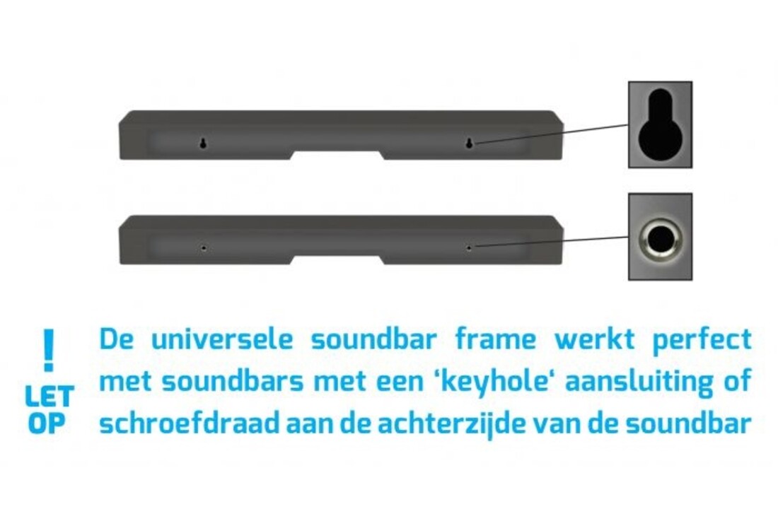 Cavus SBU03 Universele Soundbar muurbeugel - Muurbeugel