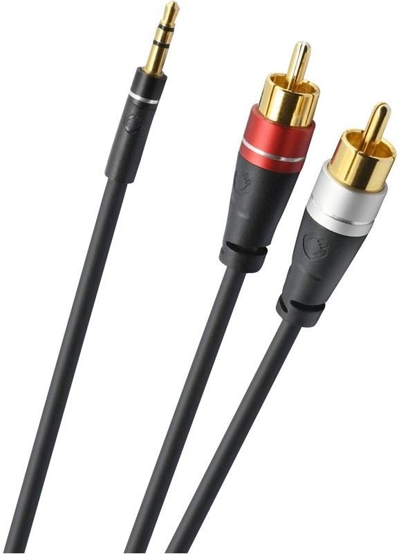 Oehlbach D1C33191 SL Audiokabel 3.5mm 2x RCA 2,0M Zwart