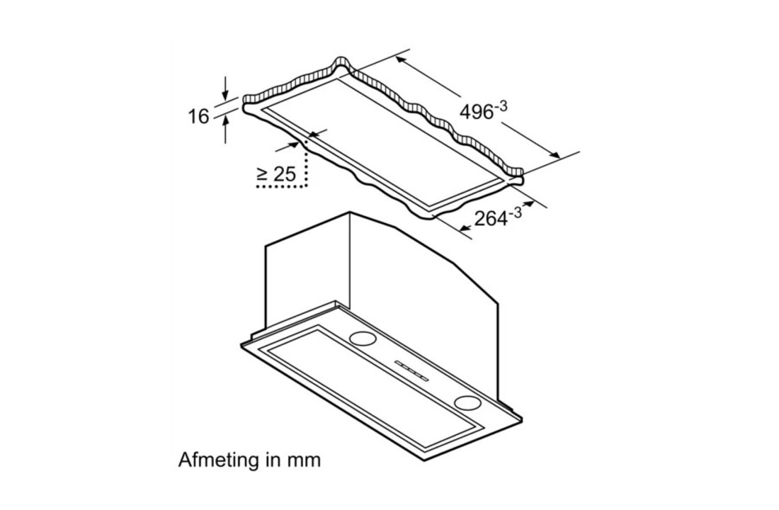 Siemens LB59584M - Inbouw afzuigkap
