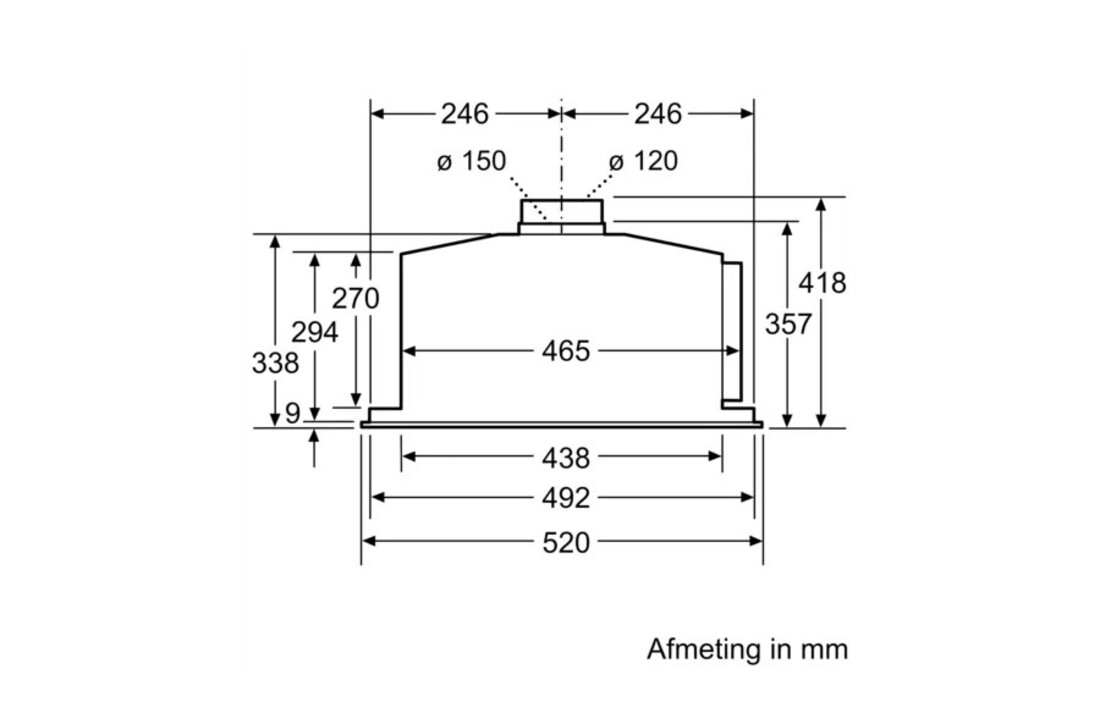 Siemens LB59584M - Inbouw afzuigkap