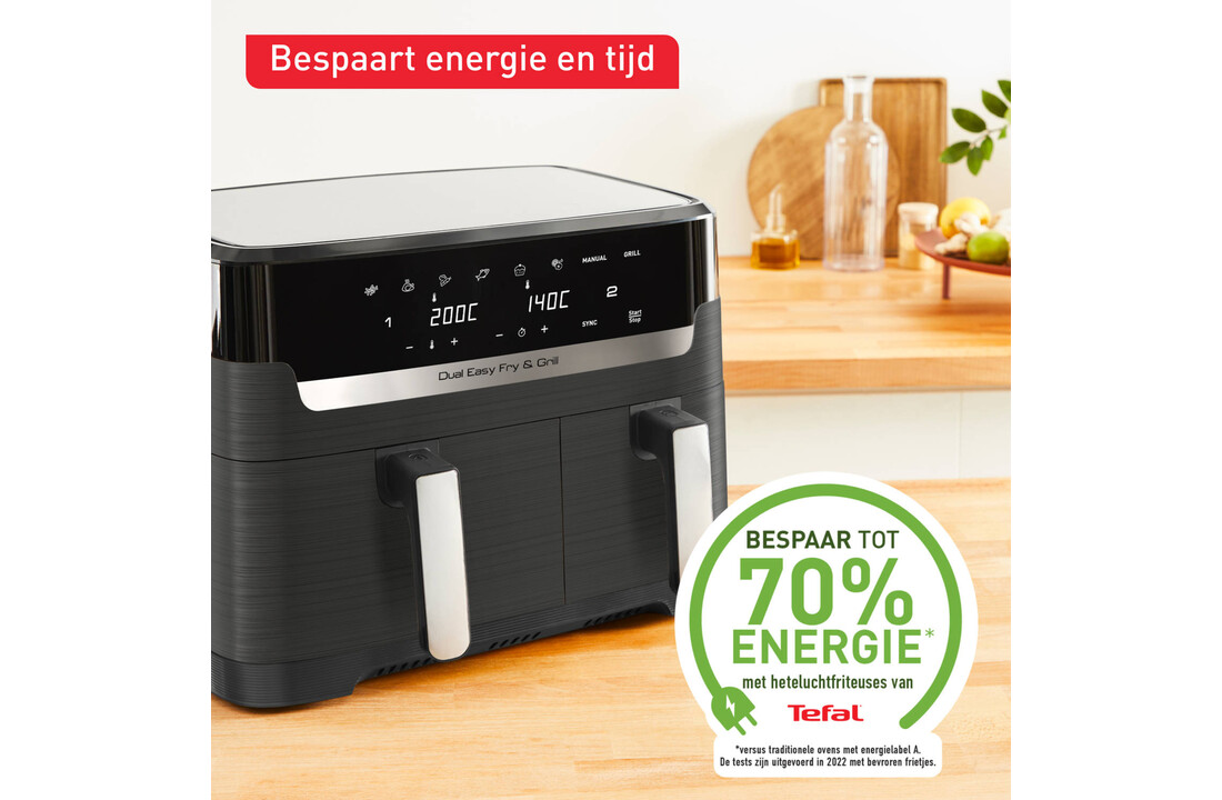 Tefal Easy Fry & Grill Dual EY905D 8.3L XXL - Hetelucht friteuse