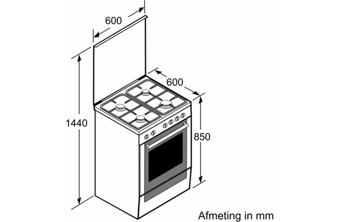 Bosch HXA090D50N - Gasfornuis