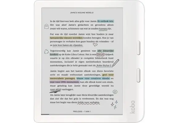 Kobo Libra Colour Wit - E-reader.