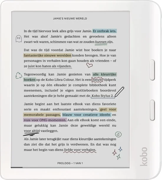 Kobo Libra Colour Wit - E-reader.