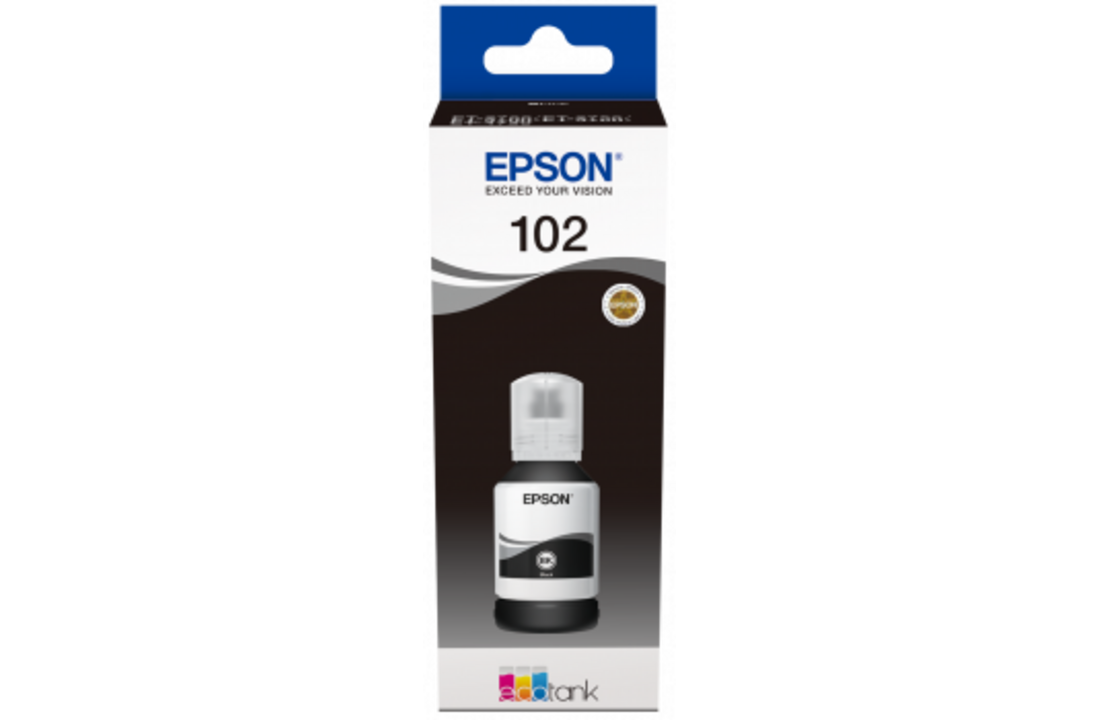 Epson Inktflesje Ecotank 102 Zwart - Inktcartridge