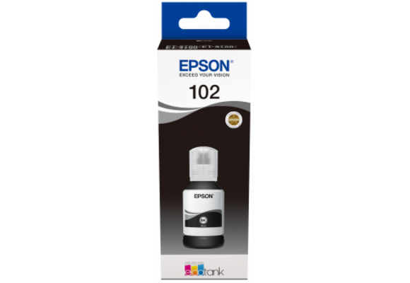 Epson Inktflesje Ecotank 102 Zwart - Inktcartridge