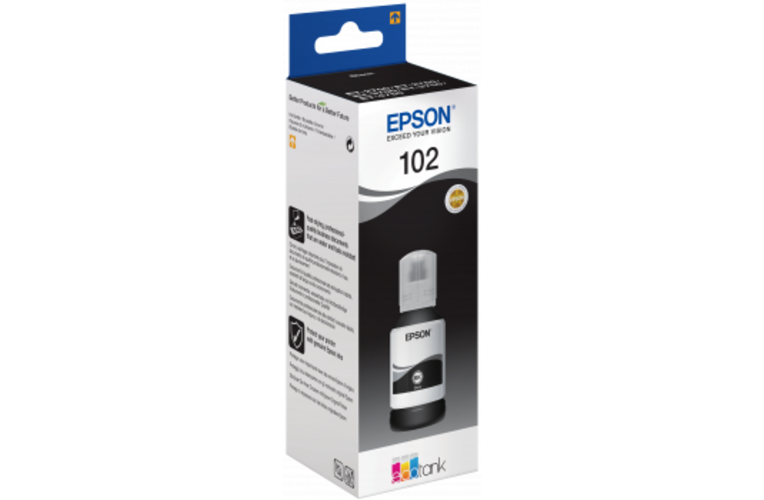 Epson Inktflesje Ecotank 102 Zwart - Inktcartridge