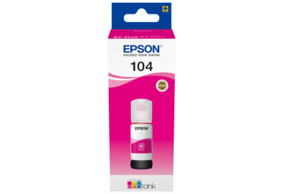 Epson Inktflesje Ecotank 104 Magenta - Inktcartridge