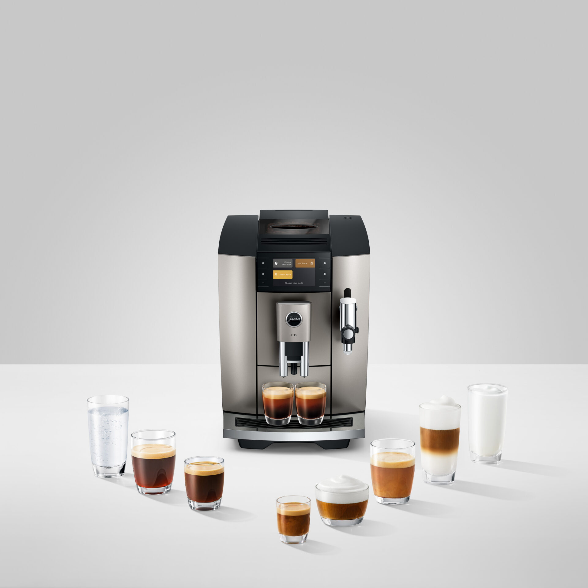 JURA E8 Midnight Silver (ED) - Koffiemachine.