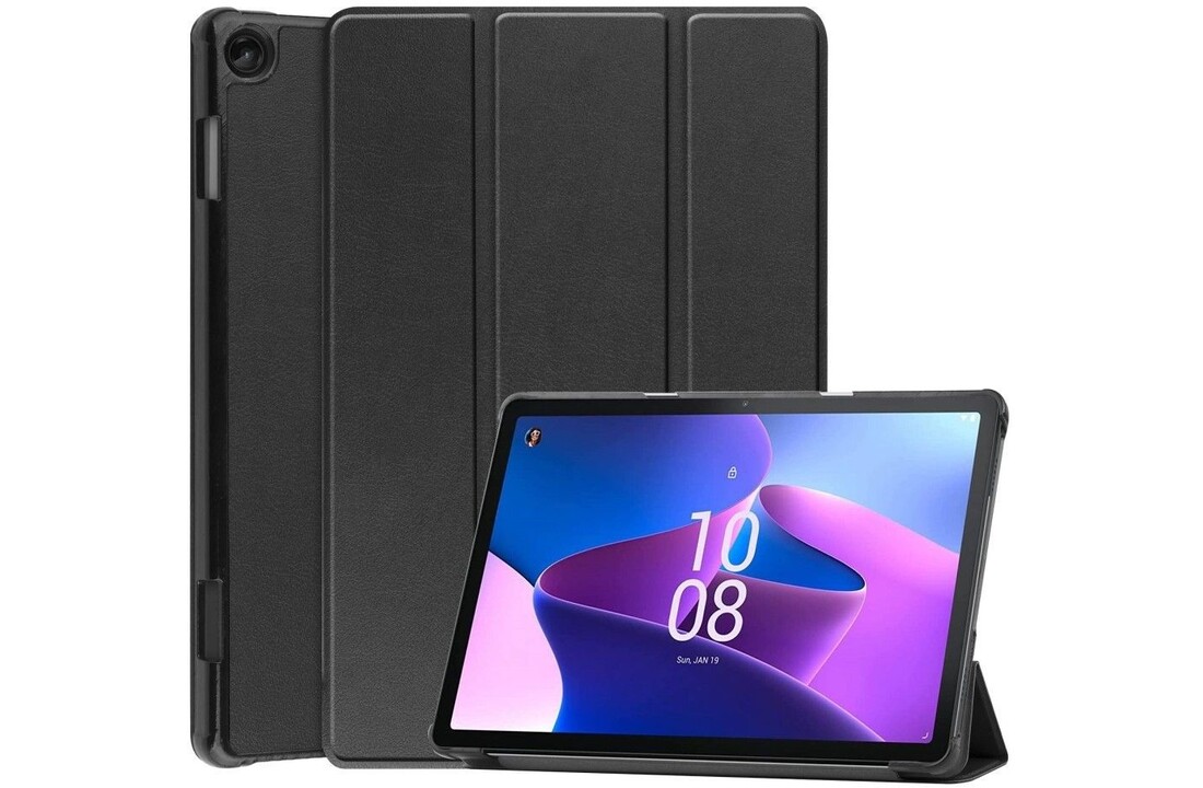 Just in Case Smart Tri-Fold Case - Lenovo M10 - Zwart - Tablethoes