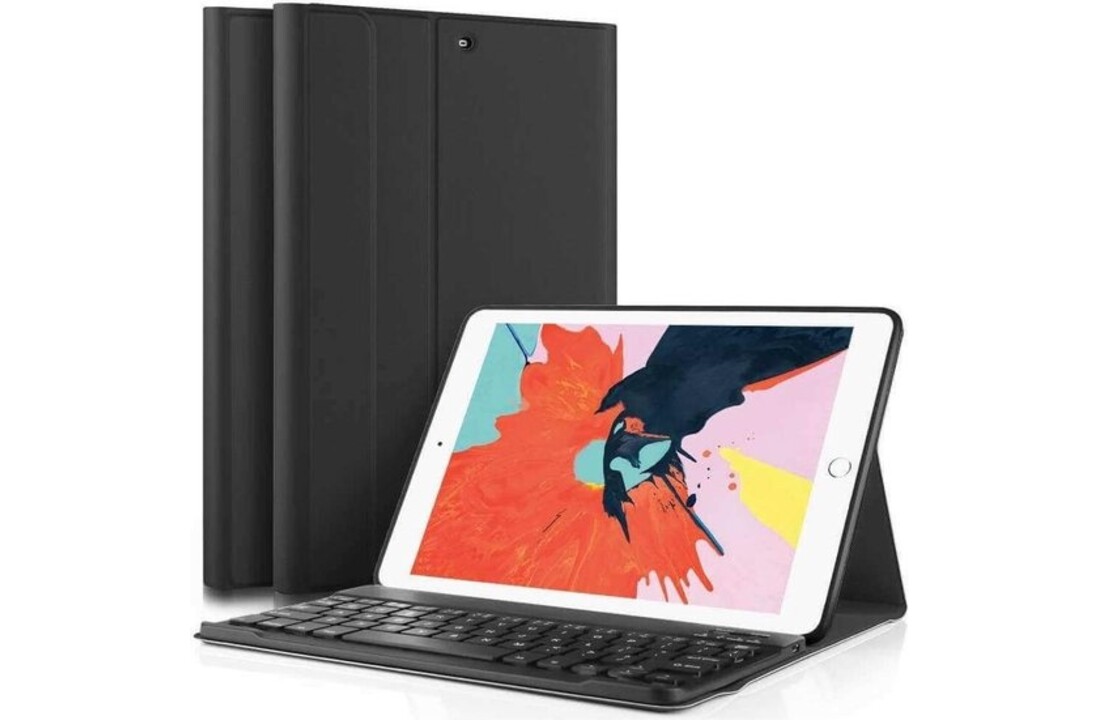 Just in Case Premium Bluetooth keyboard hoes voor iPad 9.7 (2017/2018) Zwart - Tablethoes