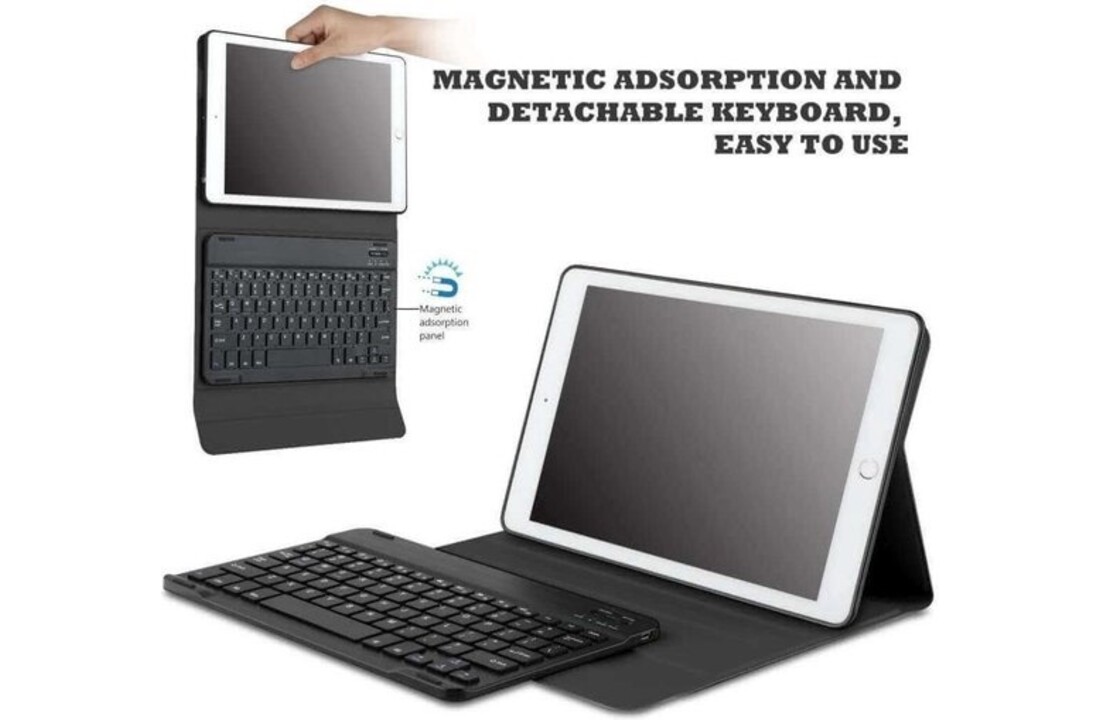 Just in Case Premium Bluetooth keyboard hoes voor iPad 9.7 (2017/2018) Zwart - Tablethoes