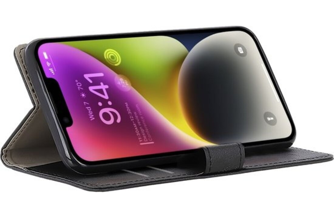 Cazy Wallet Classic voor iPhone 14 Zwart - Telefoonhoesje