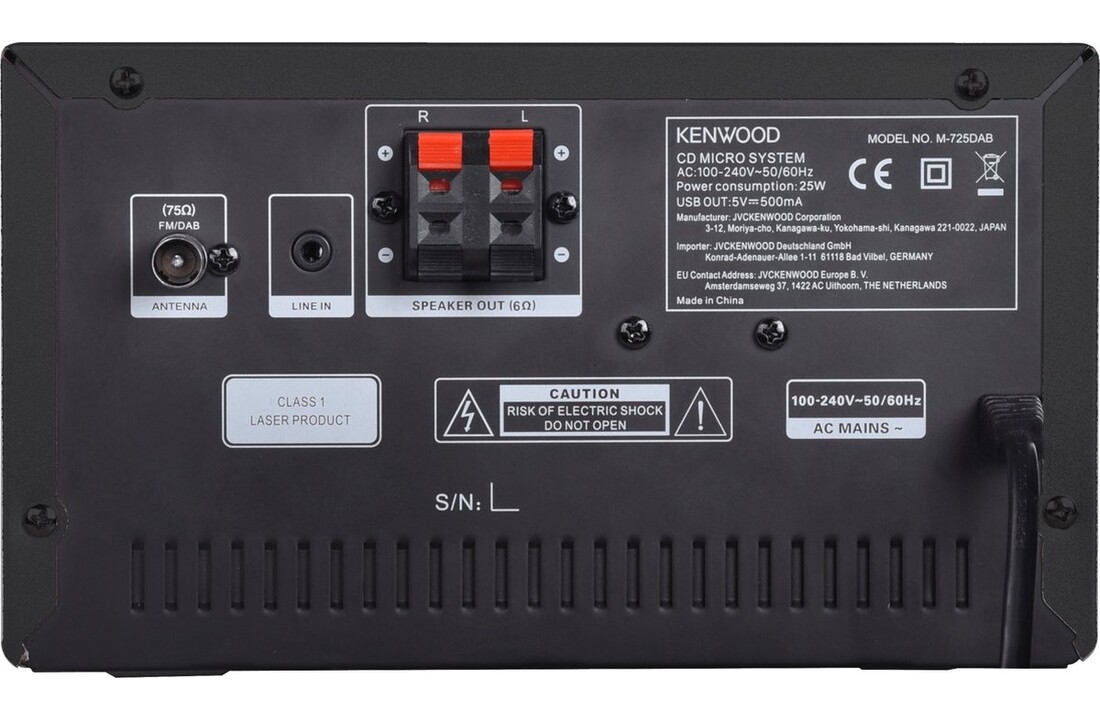 Kenwood M-725DAB-B - Stereo set