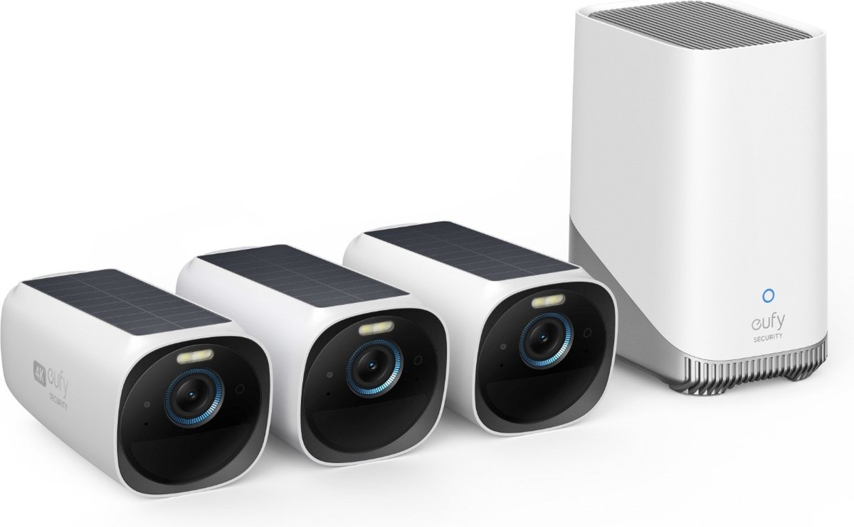 Eufy eufyCam 3 S330 3-Cam Kit (3 camera's + Homebase 3) - Beveiligingscamera
