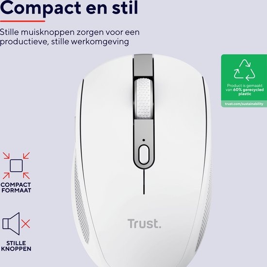 Trust Ozaa Compact Wit - Muis