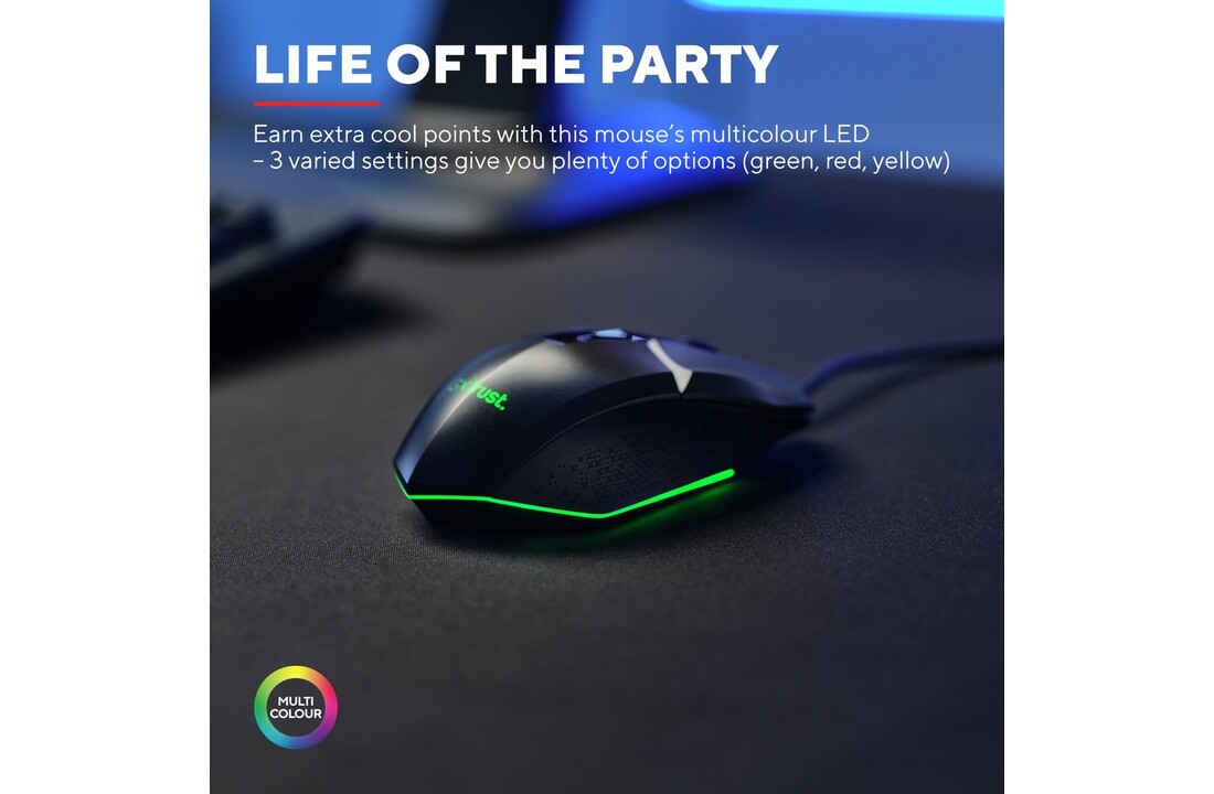 Trust GXT 109 Felox Zwart - Gaming Muis