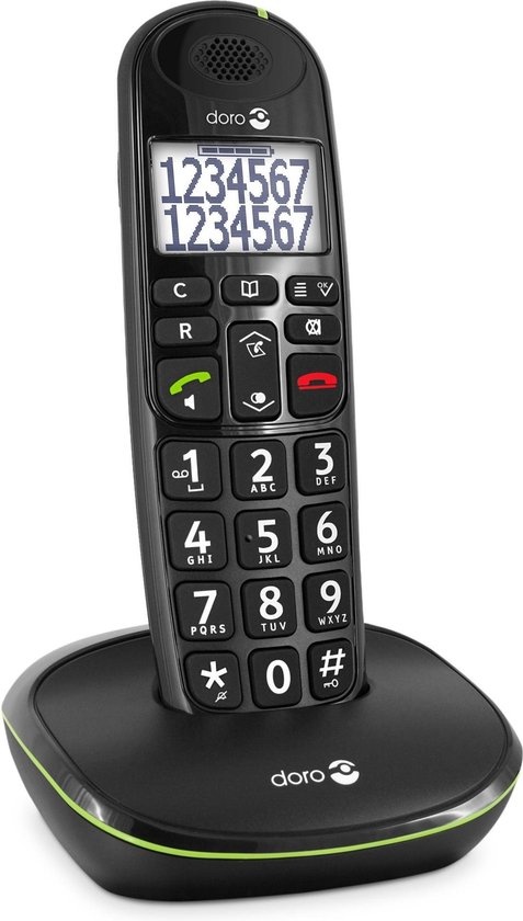 Doro PhoneEasy 110 Zwart - Senioren telefoon