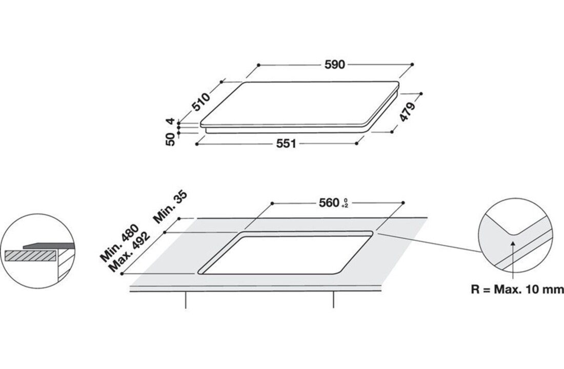 Whirlpool WS Q2760 BF - Inductiekookplaat