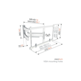 Vogel's TVM 5645 40 -77 inch Wit Draaibare tv-beugel - TV muurbeugel