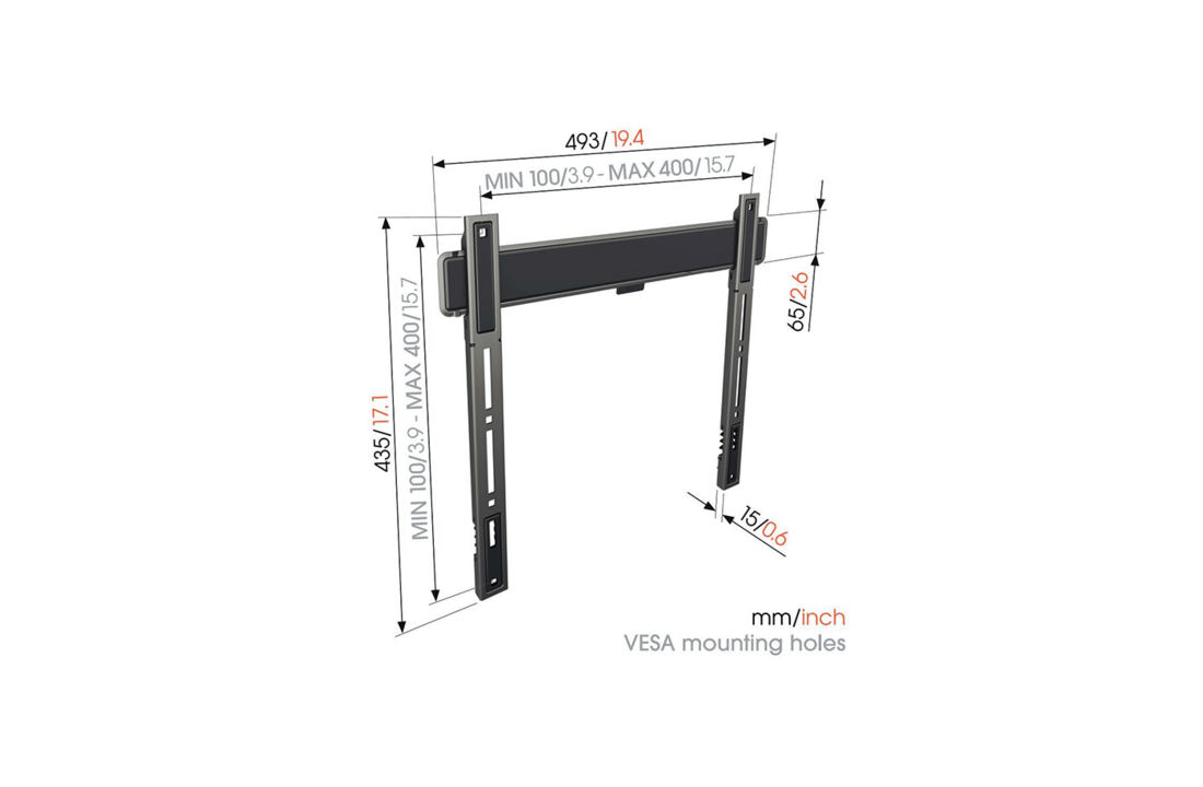 Vogel's TVM 5405 32 tot 77 inch Platte muurbeugel - TV muurbeugel