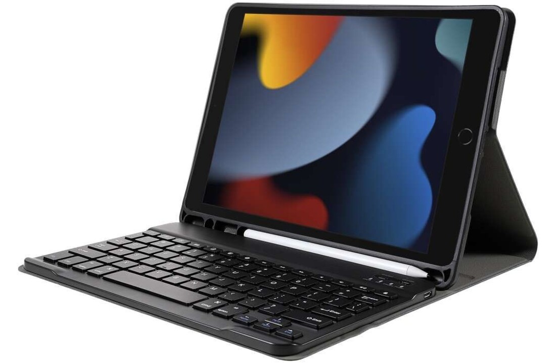 Just in Case Vintage Bluetooth Keyboard Cover - Apple iPad 10.2 - Zwart - Tablethoes