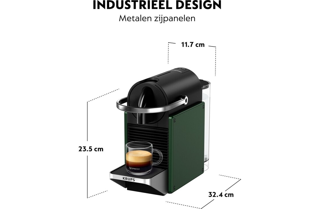 Krups Nespresso Pixie XN3063 Groen - Koffiemachine