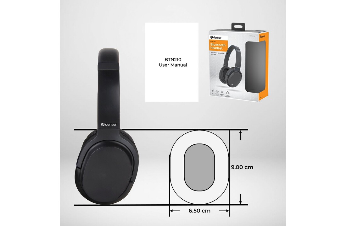 Denver BTN-210B - Draadloze koptelefoon