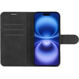 Just in Case iPhone 16 Premium Wallet Case Zwart - Telefoonhoesje