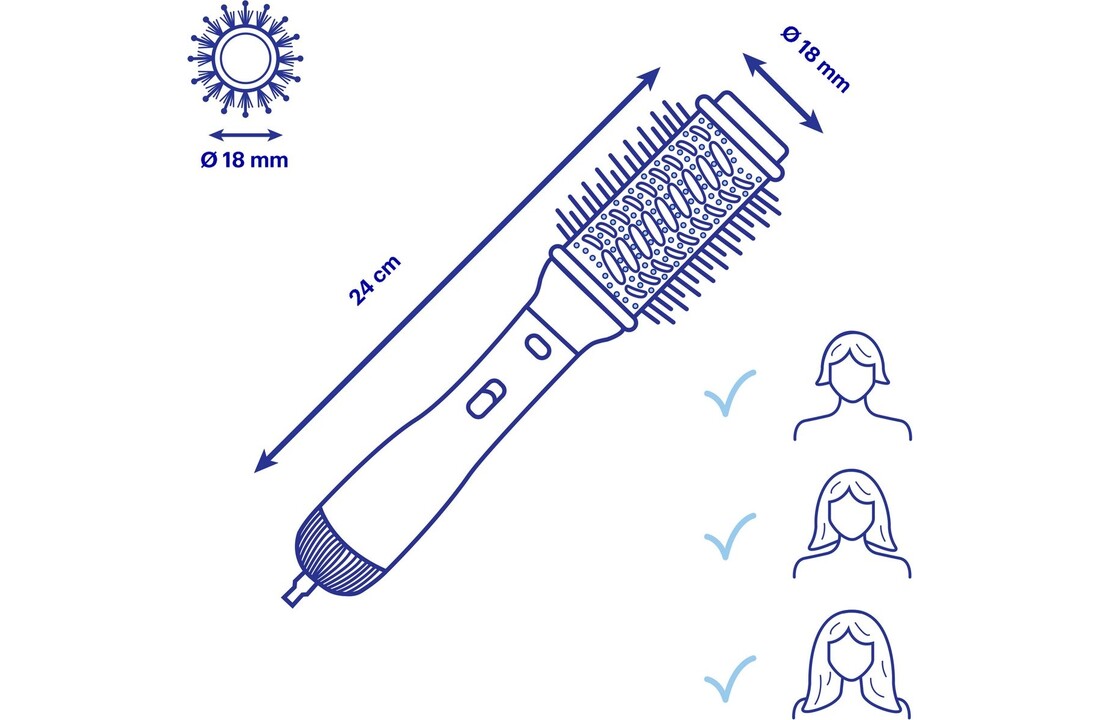 Braun AS110 Satin Hair 1 Zwart - Krulborstel