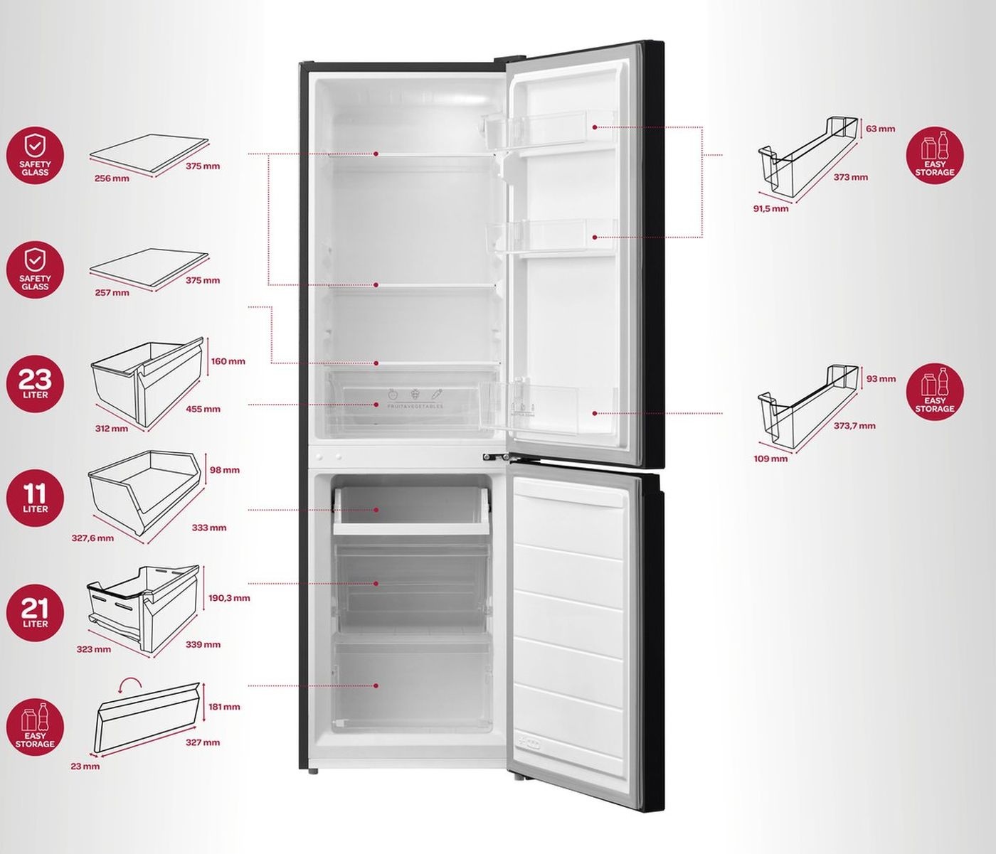 Inventum KV1500B - Koel-vriescombinatie