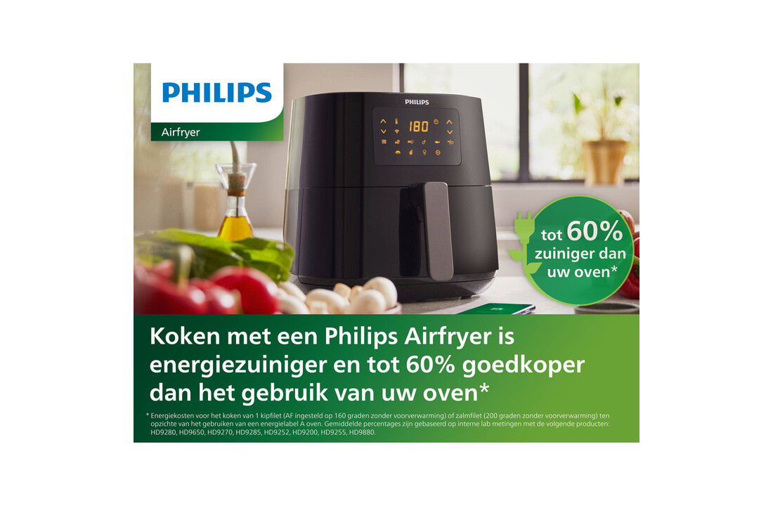 Philips Airfryer Connected HD9255/60 Grijs - Hetelucht friteuse