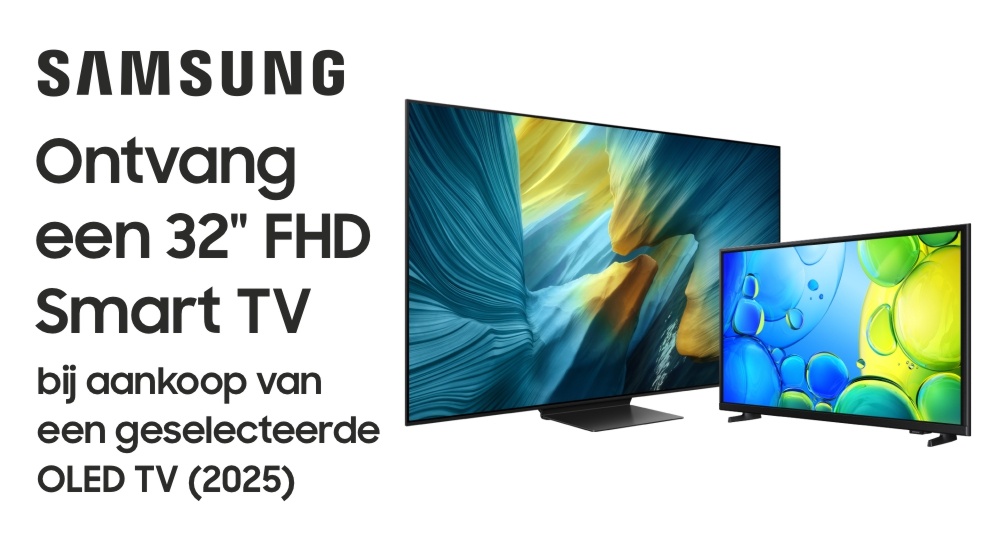 Ontvang een 32" FHD TV  bij een Samsung OLED TV (2025)