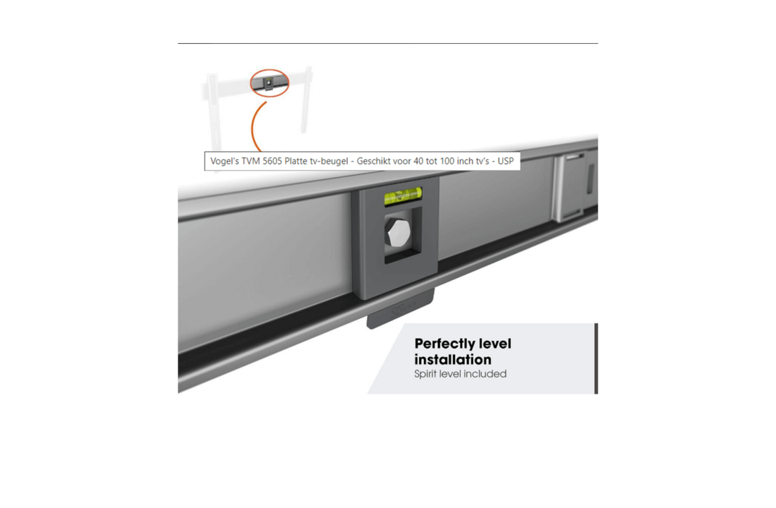Vogel's TVM 5605 40 -100 inch zwart Platte tv-beugel - TV muurbeugel