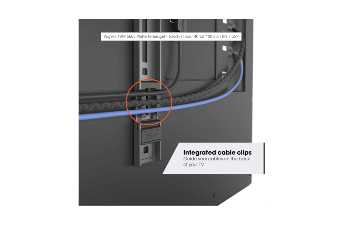Vogel's TVM 5605 40 -100 inch zwart Platte tv-beugel - TV muurbeugel