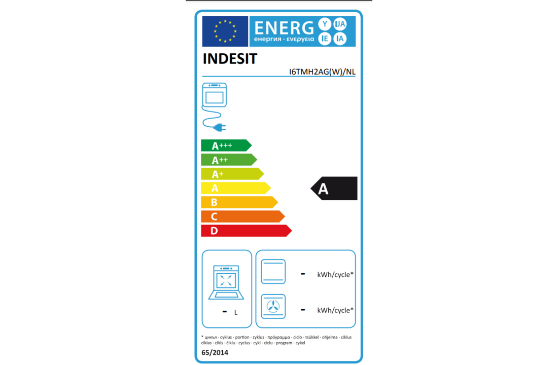 Indesit I6TMH2AGW - Gasfornuis