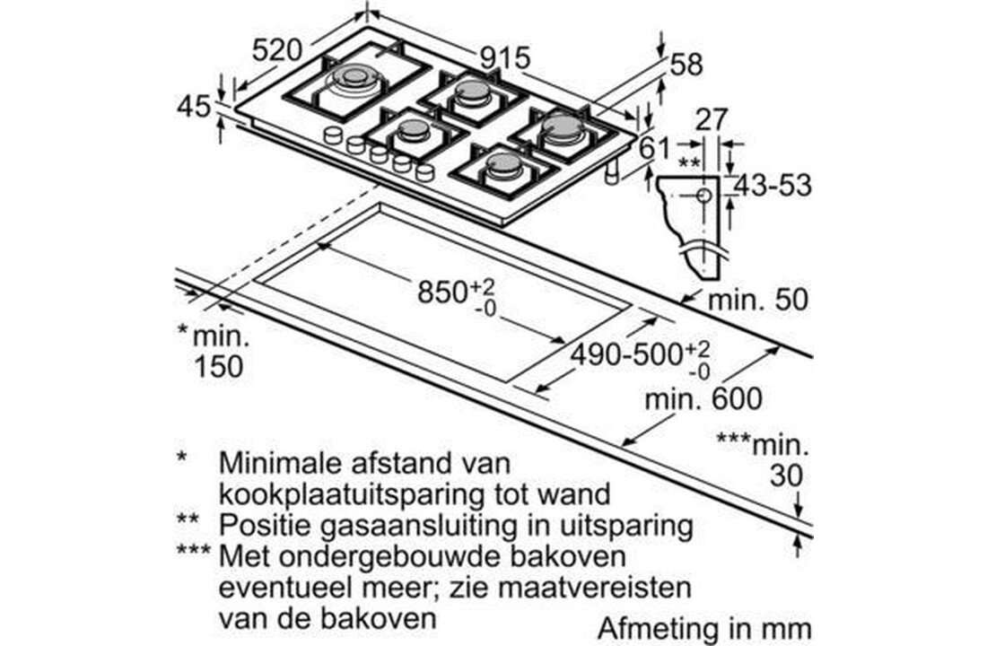 Siemens EP9A6SC90N - Gaskookplaat
