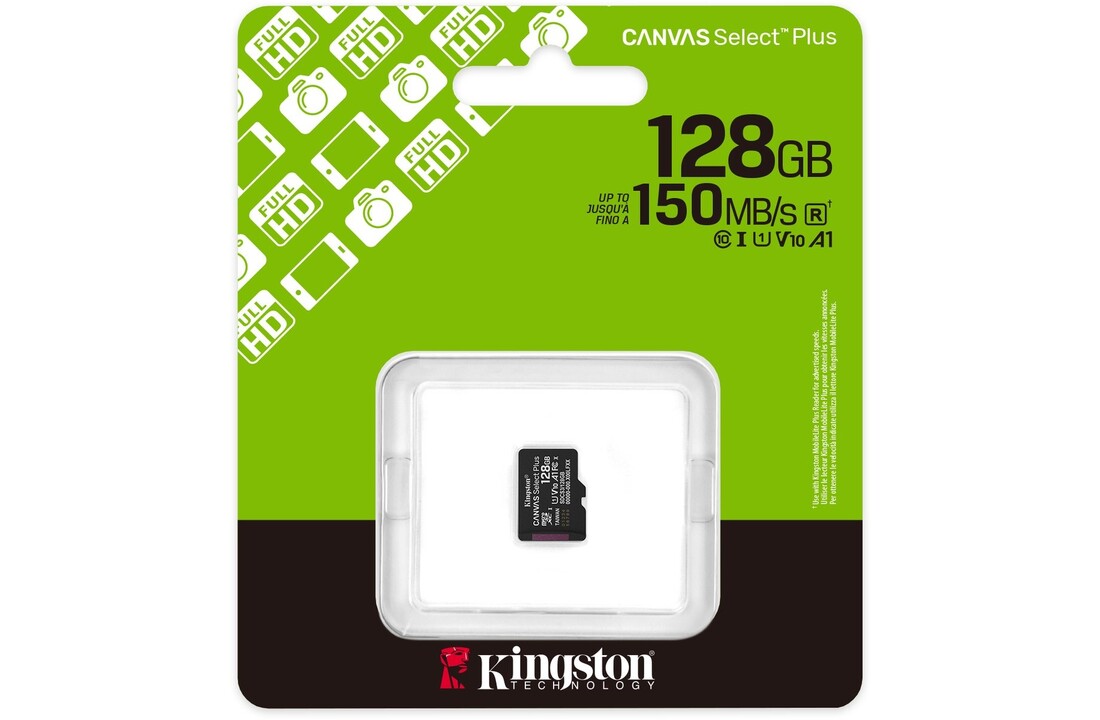 Kingston Canvas Select Plus Gen. 3 microSDXC 128GB - Micro SD kaart