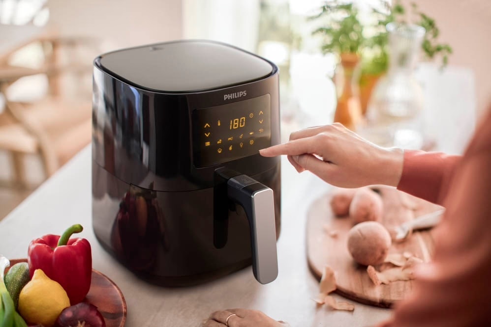 Philips digitale Airfryer HD9252/70 zwart - Hetelucht friteuse.
