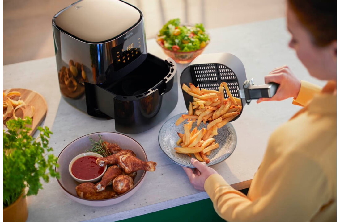Philips digitale Airfryer HD9252/70 zwart - Hetelucht friteuse.