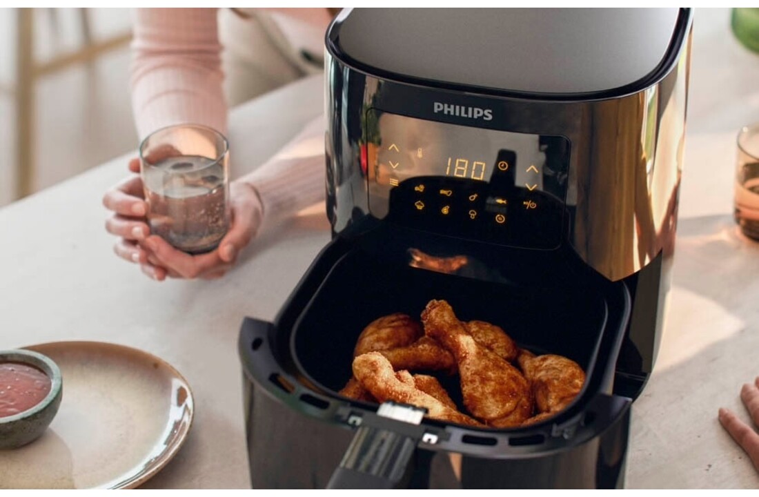 Philips digitale Airfryer HD9252/70 zwart - Hetelucht friteuse.