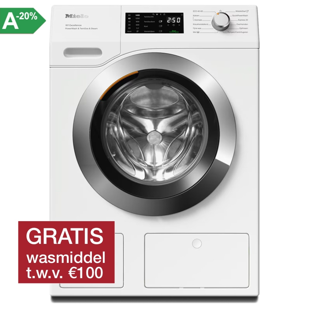 Miele WEG895 WPS PWash & TDos & Steam Wasmachine.