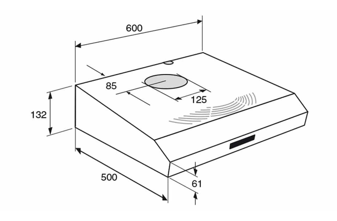 ATAG WO6111BM - Inbouw afzuigkap