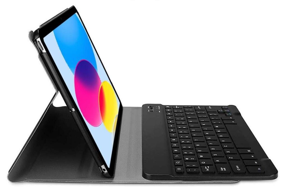 Just in Case Premium Bluetooth Keyboard Cover - Apple iPad 2022 - Zwart - Tablethoes