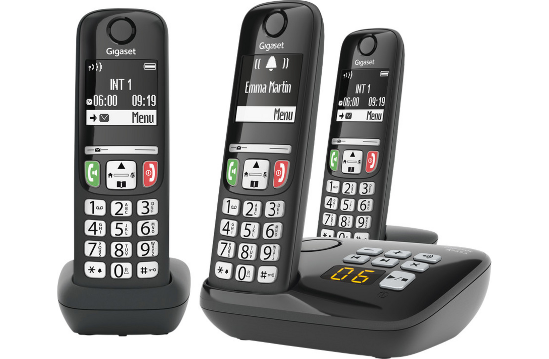 Gigaset A735A Trio Zwart - Dect telefoon