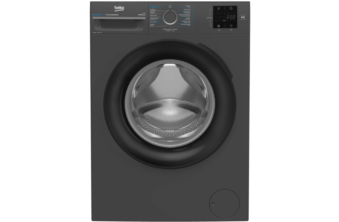 Beko BM3WFT3841A EnergySpin Antraciet - Wasmachine